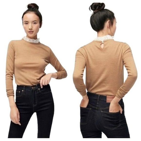 Tippi sweater deals with lace collar